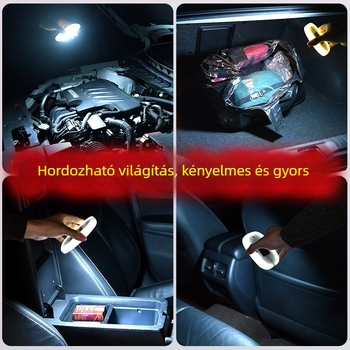 Autó LED belső olvasólámpa, Y-975, nyolcszínű LED mennyezeti dekoratív világítás a hátsó kabin részére
