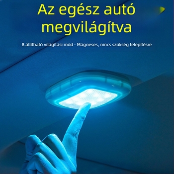 Autó LED belső olvasólámpa, Y-975, nyolcszínű LED mennyezeti dekoratív világítás a hátsó kabin részére