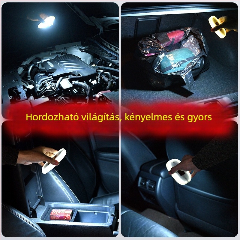 Autó LED belső olvasólámpa, Y-975, nyolcszínű LED mennyezeti dekoratív világítás a hátsó kabin részére