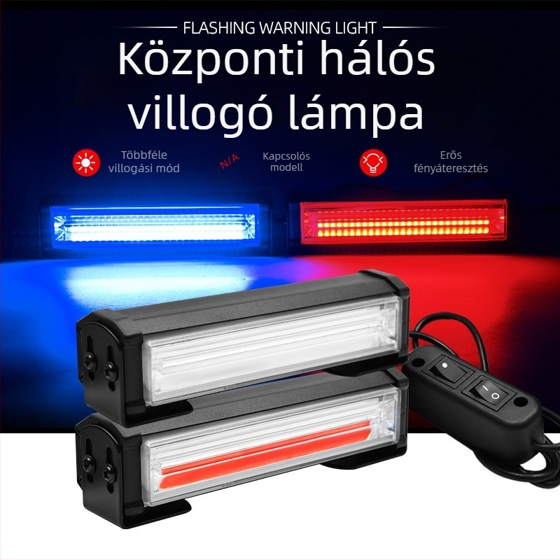 COB autóvillogó fénycsík, bar fény módosításhoz, egy-kettő, nagy fényerővel