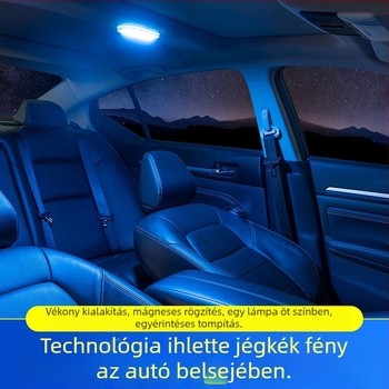 Autó belső LED olvasó- és hangulatfény, mágneses hátsó üléshez rögzíthető, csomagtér plafonfény