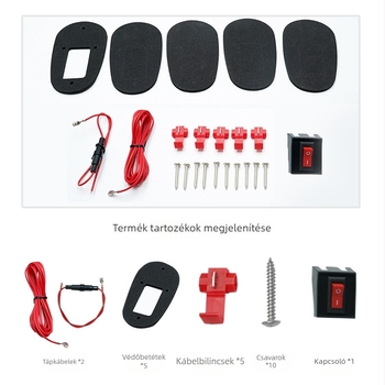 Járműfedél LED világítás, 12/16 LED, SKD01 széles látószögű lámpa, figyelmeztető sárga fény, megfelelő teherautókhoz és pickupokhoz