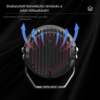 LED A-pillár spot és első lökhárító világítás Wranglerhez, 50W, alumínium+PC, fehér/sárga fény