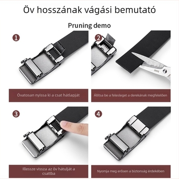 PU bőr öv automata csattal, 2-4 cm szélesség, eredeti dizájn (Anyag: PU bőr; Csatt: PU/utánzott bőr; Zárás: automata csatt; Szélesség: 2-4 cm)