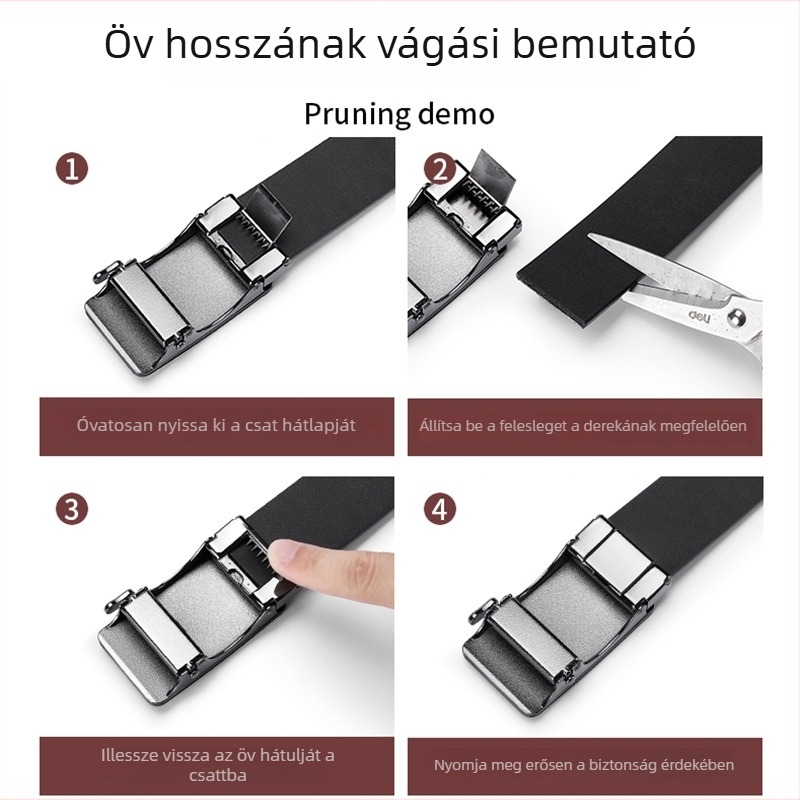 PU bőr öv automata csattal, 2-4 cm szélesség, eredeti dizájn (Anyag: PU bőr; Csatt: PU/utánzott bőr; Zárás: automata csatt; Szélesség: 2-4 cm)