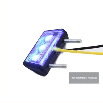 Motorkerékpár LED világítás a rendszámhoz, univerzális hátsó lámpával és dekoratív megvilágítással