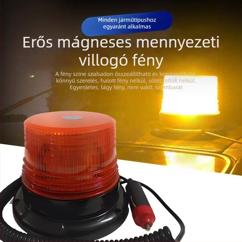 LED tetőfény – Strobe, 12W, 12–24V, univerzális