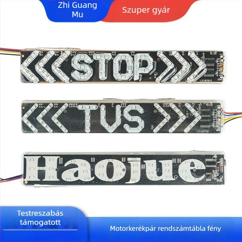 Motorkerékpár rendszámtábla LED lámpa, 12V, 0.5A, 10000h, kód 1362