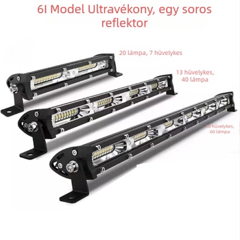Ultra vékony, egy sor LED-sáv járművekhez, 12V–24V, univerzális teherautók és terepjárók számára, tető- és első lökhárító grille világítás