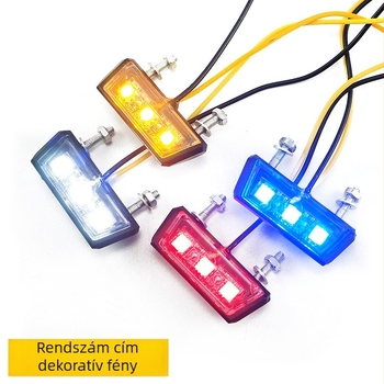 Rendszámtábla világítás robogó/motor számára – 12V, LED, PP műanyag, 1.5W, élettartam 30000 óra