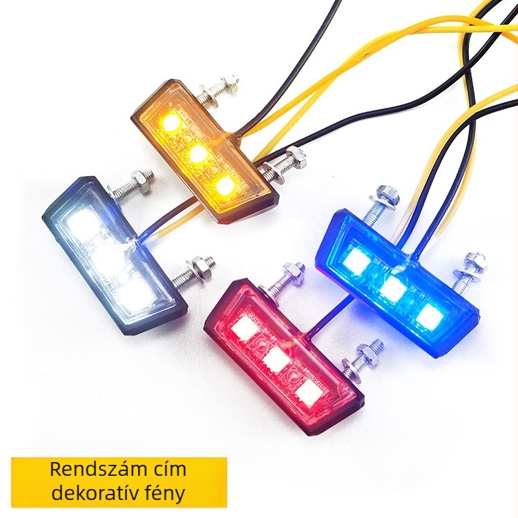 Rendszámtábla világítás robogó/motor számára – 12V, LED, PP műanyag, 1.5W, élettartam 30000 óra