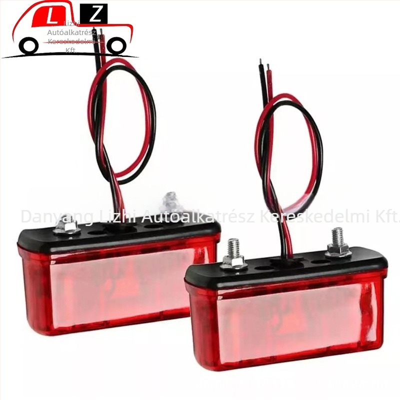 Lizhi LZ-022-4LED004, ABS anyagú 4-LED rendszámtábla lámpa teherautókhoz, kisbuszokhoz és vontatókhoz, 12V, 0.4W, 3000h