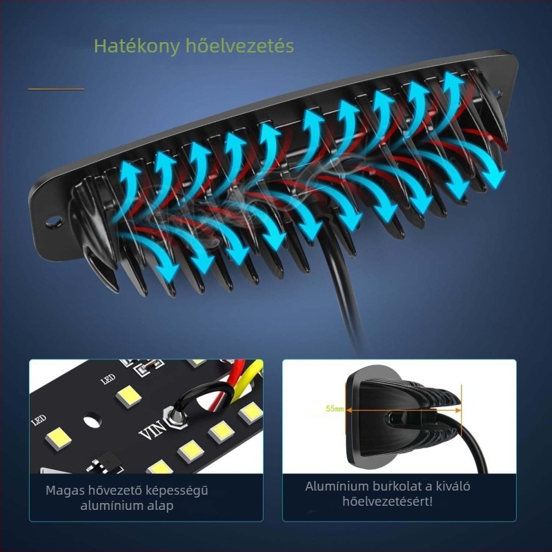 LED autóvilágítási munkalámpa kettős színű oldalsó villogóval, off-road spotlámpa, 18W, DC12-32V, 3200 lm, élettartam 50 000 óra