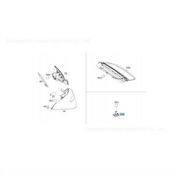 A0999068400 Hátsó rendszámvilág Mercedes-Benz W205, W213, W253, W167