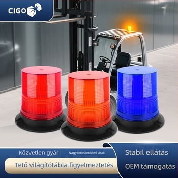 LED-012 Tetőre szerelt Strobe riasztó fény targoncák és mérnöki járművek számára, 12-24V, 40W, 1760 lm, 50 000 h