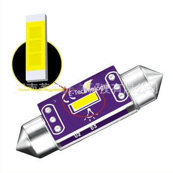 Kétcsúcsú LED autóizzó, 12V, 2W, 6000–6500K, 30 000 óra, FR4 anyag