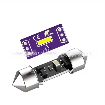 Kétcsúcsú LED autóizzó, 12V, 2W, 6000–6500K, 30 000 óra, FR4 anyag
