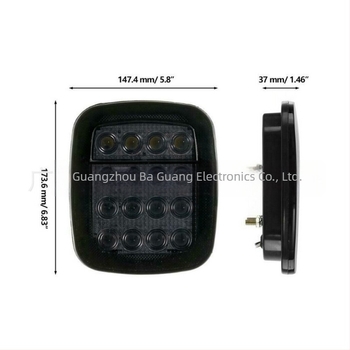LED hátsó lámpa Jeep Wranglerhez, modell W006, öntött alumínium ház, élettartam 50000 óra
