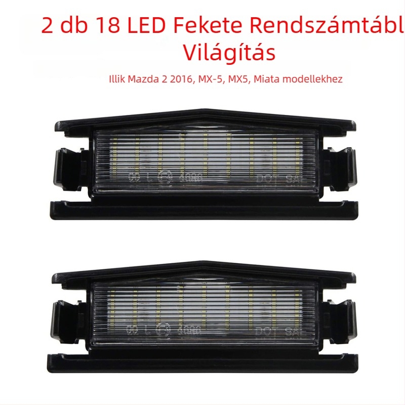 LED rendszámtábla világítás Mazda 2 2016 MX-5 Miata, 2 db, ABS ház, 12V