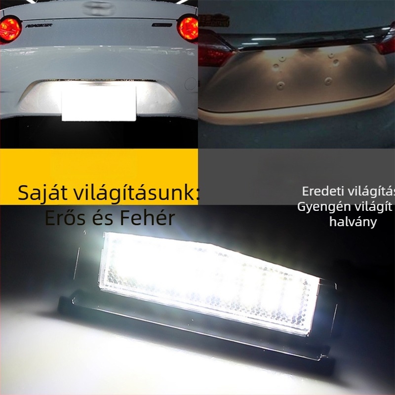 LED rendszámtábla világítás Mazda 2 2016 MX-5 Miata, 2 db, ABS ház, 12V