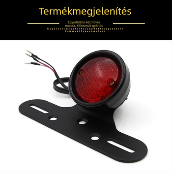 Motorkerékpár hátsó lámpa - Retro LED kör alakú lámpa, 10W, 12V LED