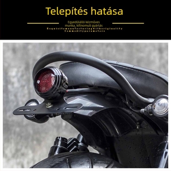 Motorkerékpár hátsó lámpa - Retro LED kör alakú lámpa, 10W, 12V LED