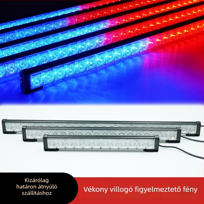 Autó LED figyelmeztető sáv – nagy fényerő, 12V, 5W, modell JSD17, PC anyag, vízálló