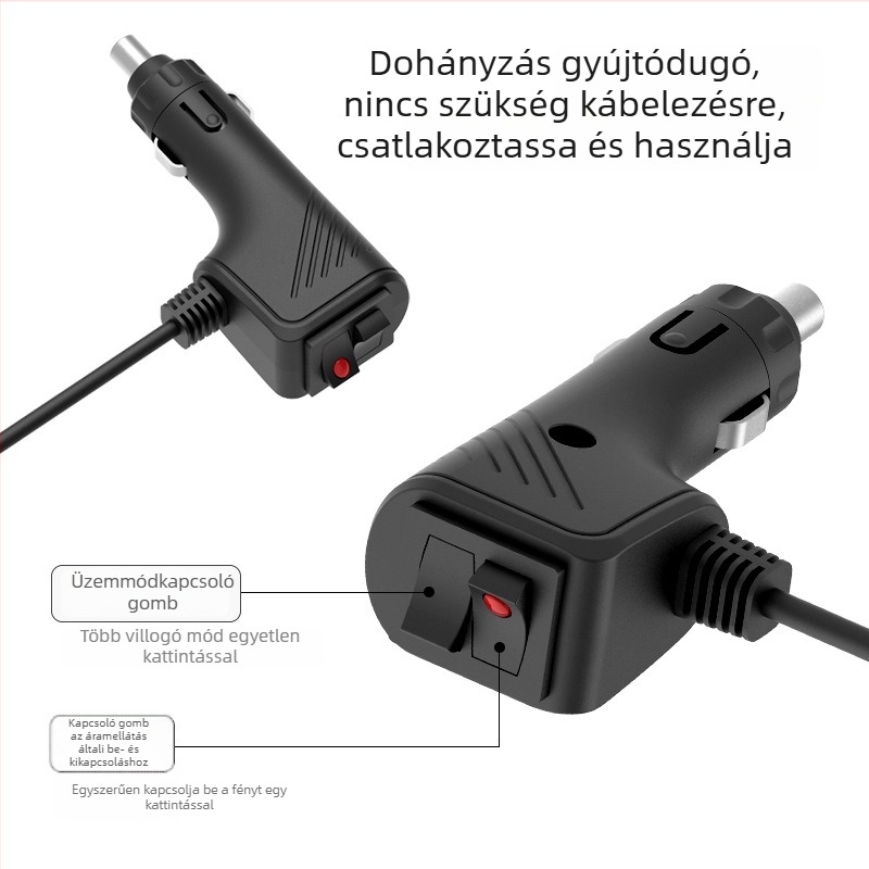 Autó LED figyelmeztető sáv – nagy fényerő, 12V, 5W, modell JSD17, PC anyag, vízálló