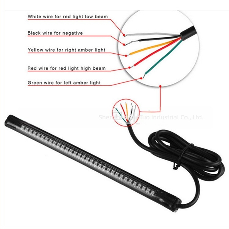 Motorkerékpár hátsó LED lámpa, 12W, 12V, 5000 lm