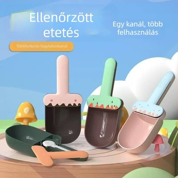 Kisállat etetőkanál klippel, kutya és macska számára, univerzális etetőkanál, nagykereskedelem