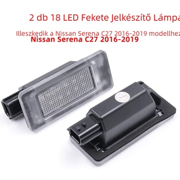 Polarlander 2x LED rendszámfény, ABS, 12V, Nissan Serena C27 (16–19)