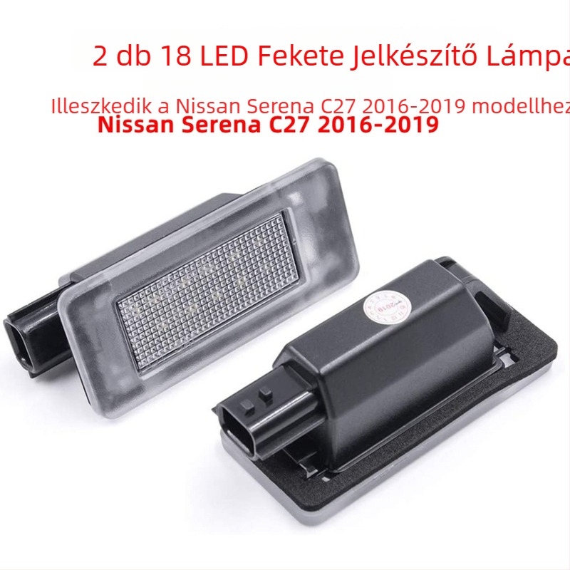 Polarlander 2x LED rendszámfény, ABS, 12V, Nissan Serena C27 (16–19)