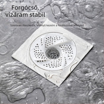 Fürdőszobai lefolyó szűrőfedél vortex alakú lefolyóhoz — hajszálak elleni, dugulás elleni, rovarmentes