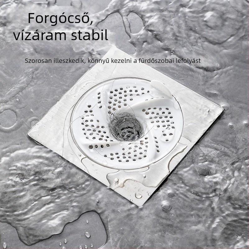 Fürdőszobai lefolyó szűrőfedél vortex alakú lefolyóhoz — hajszálak elleni, dugulás elleni, rovarmentes