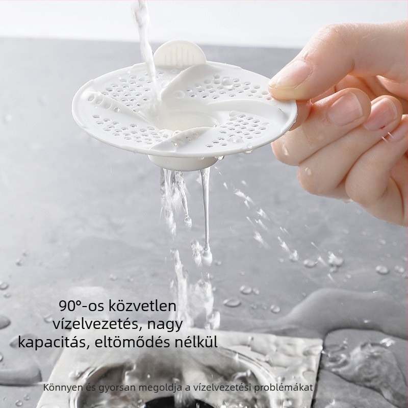 Fürdőszobai lefolyó szűrőfedél vortex alakú lefolyóhoz — hajszálak elleni, dugulás elleni, rovarmentes