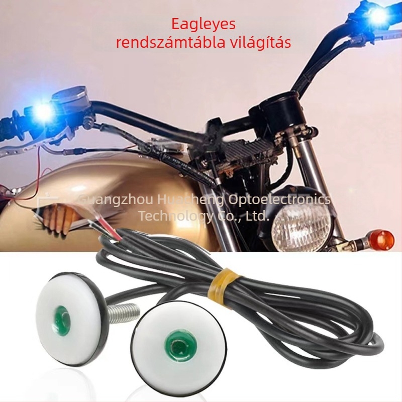 LED rendszámtábla világítás autókhoz és motorkerékpárokhoz, dupla sas-szem dizájn, 12V, 3W