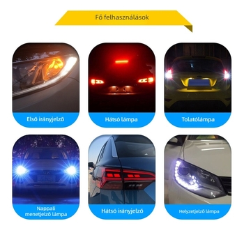 T10 LED rendszámfény, fehér fény, 12V, autó belső olvasólámpa, nagy fényerő
