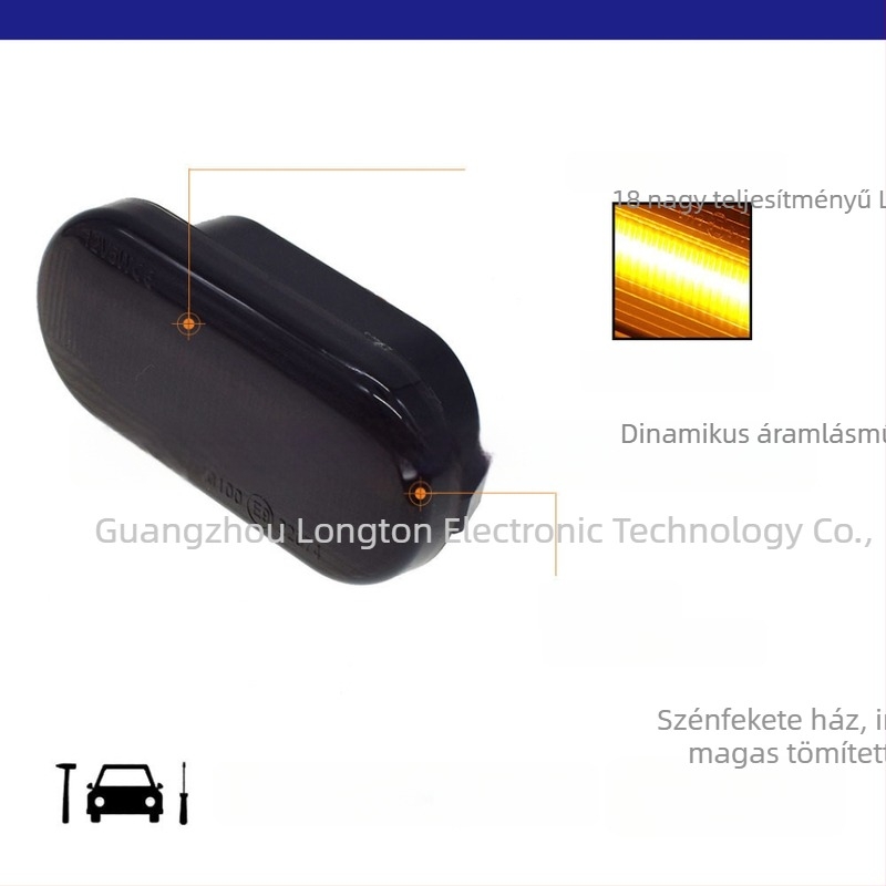 LED oldalsó futófény szekvenciális irányjelzővel Volkswagen Golf, Bora, Passat és Polo modellekhez