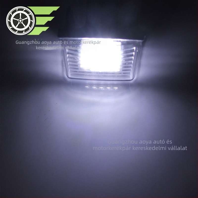 Toyota Yaris, Corolla, Camry rendszámtábla világítás – PC+műanyag kivitel, 12V, 0,3W, LED 2835, élettartam 50 000 óra, kompatibil a Corolla, Yaris, Camry, Prius, Vitz