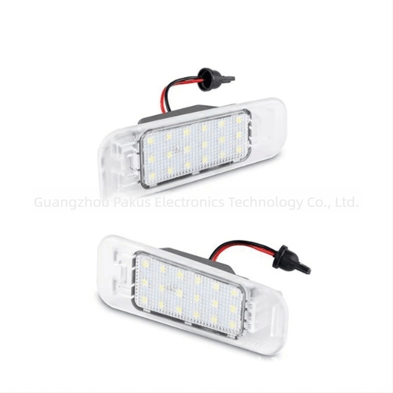 LED rendszám világítás Hyundai Rio 2005-2011 / Kia Rio5 2006-2011 — PC ház, LED fényforrás, 6500K, 12V, 3W