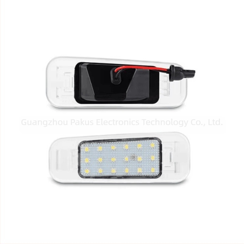 LED rendszám világítás Hyundai Rio 2005-2011 / Kia Rio5 2006-2011 — PC ház, LED fényforrás, 6500K, 12V, 3W