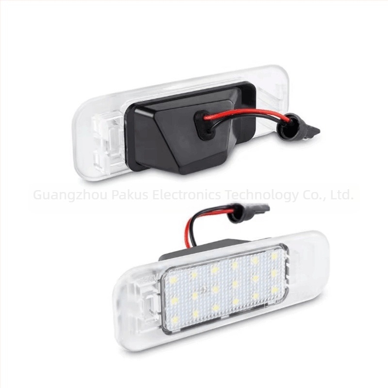 LED rendszám világítás Hyundai Rio 2005-2011 / Kia Rio5 2006-2011 — PC ház, LED fényforrás, 6500K, 12V, 3W