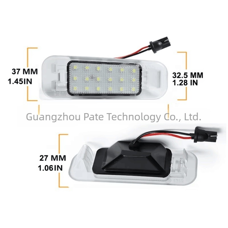 LED rendszám világítás Hyundai Rio 2005-2011 / Kia Rio5 2006-2011 — PC ház, LED fényforrás, 6500K, 12V, 3W