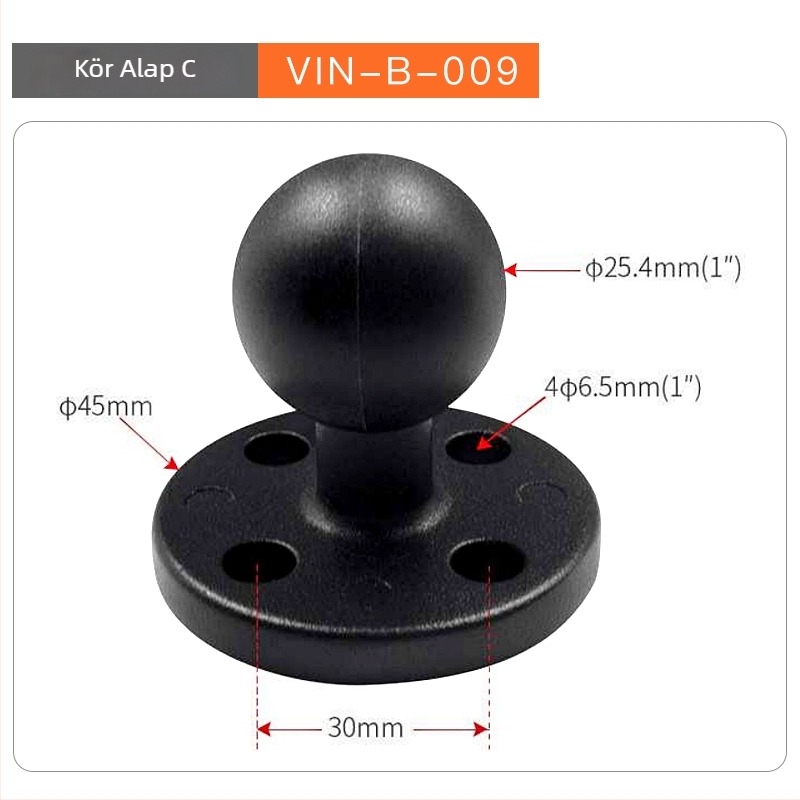 RAM gömbfejes alap a sonarhoz, tartó a nehéz berendezésekhez és a mérnöki jármű kabinjának bővítéséhez (Cikkszám F775T6S7SS6MMT, Modell VIN)