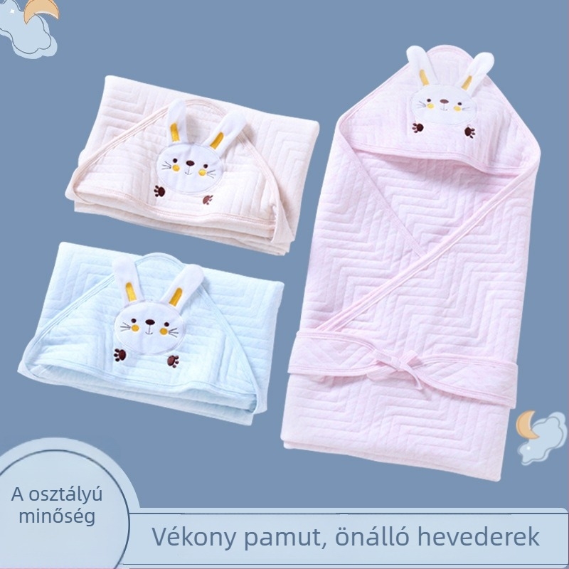 Újszülött pamut swaddle poliészter töltettel, állat/karikatúra/Avatar minta, biztonsági osztály A