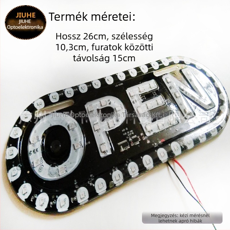 LED OPEN jelzőfény motorkerékpár taxi üzletfelirathoz, univerzális modell, 12V, 5W