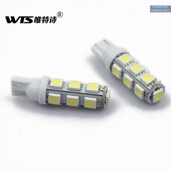 Autó LED rendszámlámpa (12V, 2W, 6500–7500K, 10000 lm, 5050 LED, modell T10-5050-13)