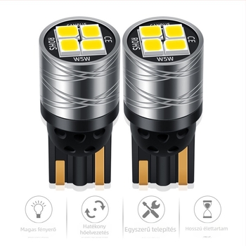 T10 2835-4SMD LED rendszámtábla világítás, 3W, DC12-24V, 300LM, 6500K, 50000H