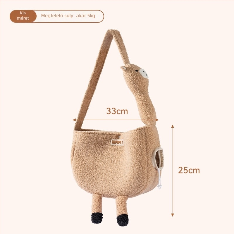 Macskaszállító hátizsák - Hippie dog, puha tömés báránygyapjúból, 5–7,5 kg kapacitás, állatmintás