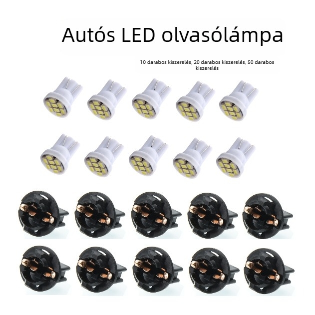 T10 LED belső autóvilágítás, olvasólámpa a műszerfalhoz, LED lámpa a rendszámtábla számára, ajtó világítás – 10/20/50 csomag